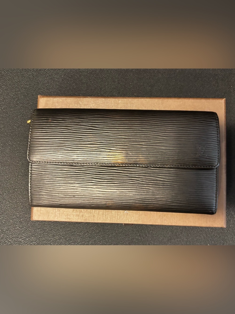 Authentic Vintage Louis Vuitton Black Epi Leather Wallet